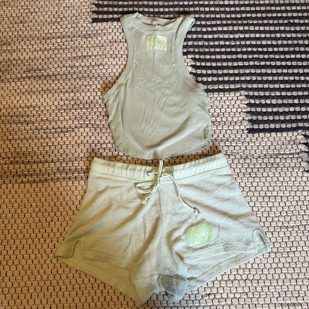 NEVER WORN - Boys Lie Light Green Tank & Short Set